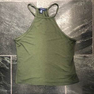 Crop Top Forest Green